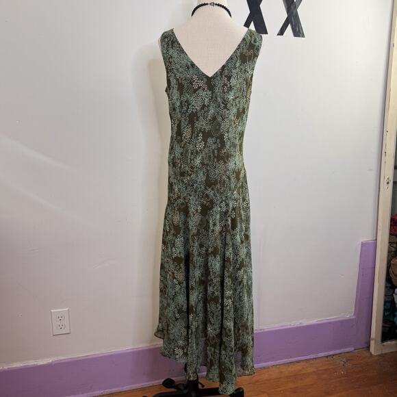 Vintage Y2K Evan Picone Asymmetric Floral Maxi Dress Fairy Ethereal 12 - Picture 4 of 10